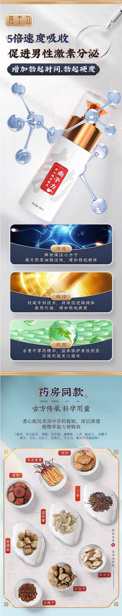 图片[6]-南子力男士焕活精华霜修复增大膏 30ml*瓶 男士脱敏精华焕活精华
