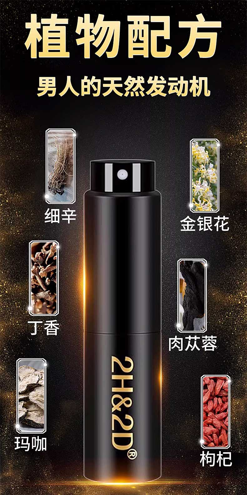 图片[2]-倍力挺丸荣2h2d延时喷剂 BLACK GOLD黑金版金尊版