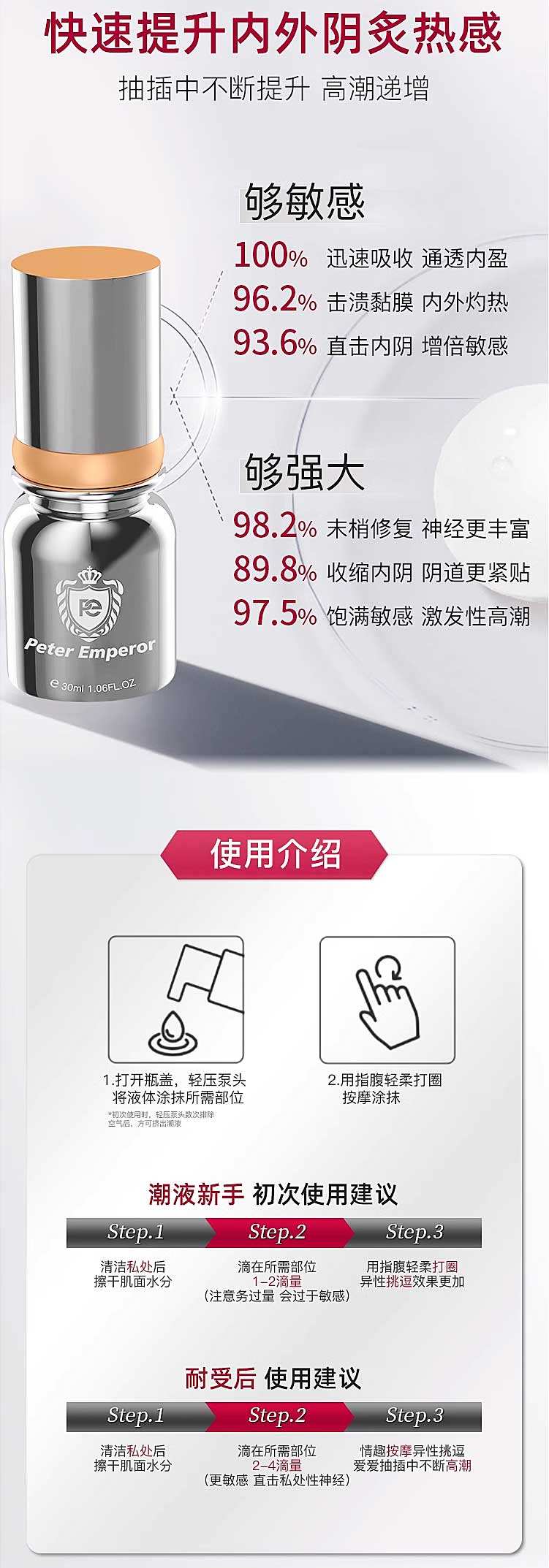 图片[15]-彼得大帝延时喷剂 女士凝胶高潮液 彼得大帝修复膏 鱼子酱高潮增强液 Peter Emperor
